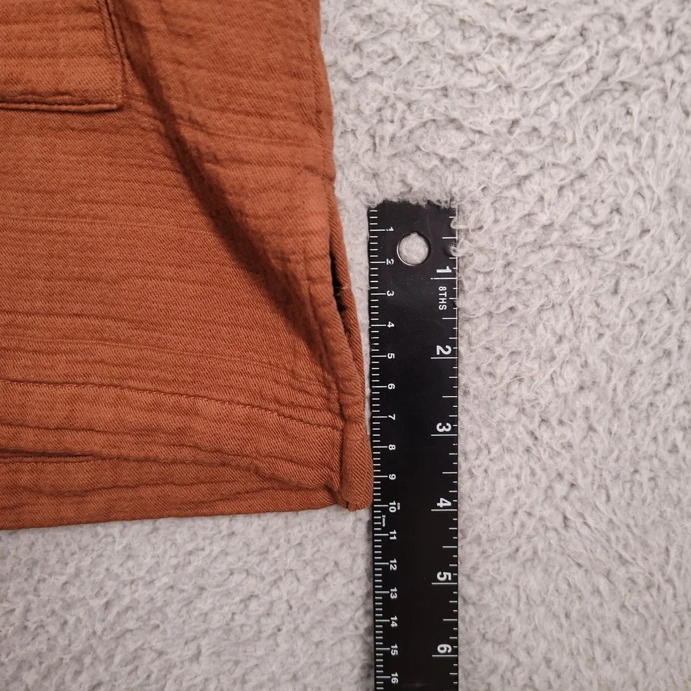 EILEEN FISHER Jacket Size XL Organic Cotton Stand Collar Long Sleeve Snap